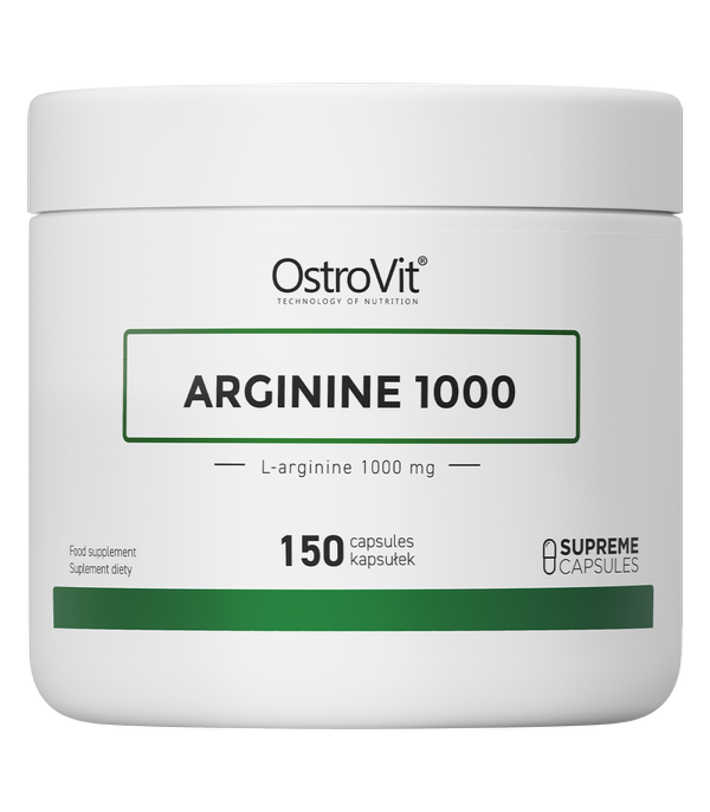OstroVit Arginine 1000 mg / L-Arginine Caps / 150 капсули